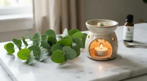 Eucalyptus infused fresh wax melts for kitchen air freshening setup